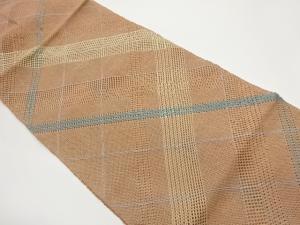 変わり織襷模様織出し夏用名古屋帯